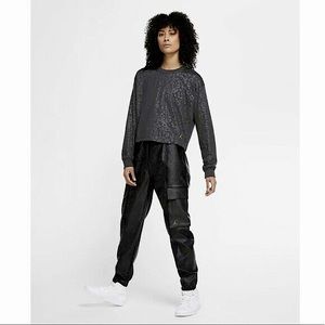 Jordan Court-To-Runway | Faux Leather Utility Pants - BLACK - S